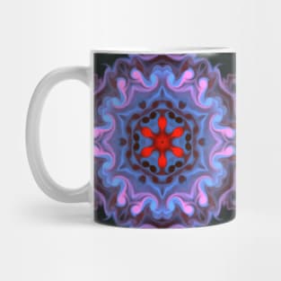 Psychedelic Hippie Blue and Red Mug